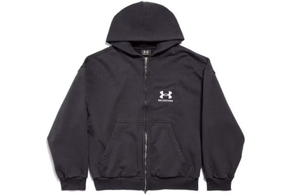 Balenciaga x Under Armour Zip-Up Hoodie Regular Fit Black/White