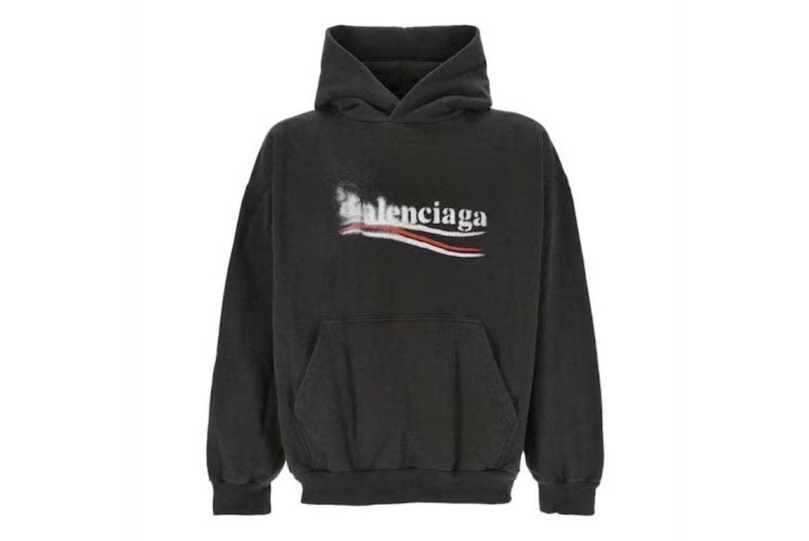 Balenciaga Logo Hoodie Black