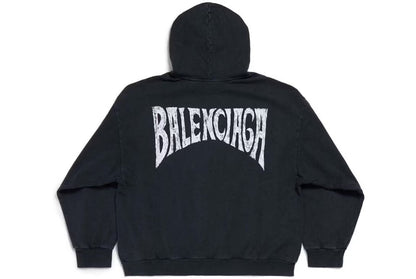 Balenciaga Political Stencil Oversized Hoodie Black/White