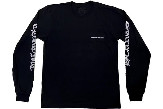 Chrome Hearts Cemetery Cross Tire Tracks L/S T-shirt Black