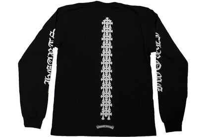 Chrome Hearts Cemetery Cross Tire Tracks L/S T-shirt Black