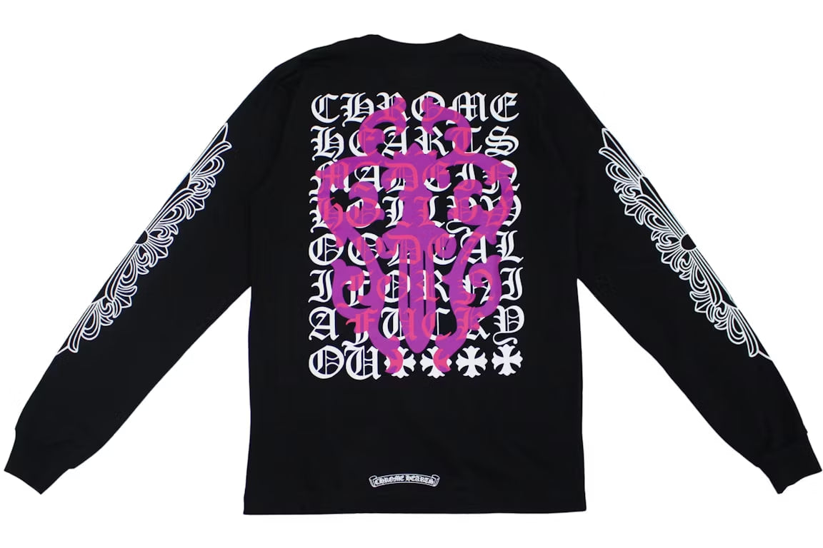 Chrome Hearts Eye Chart Dagger Longsleeve T-shirt Black