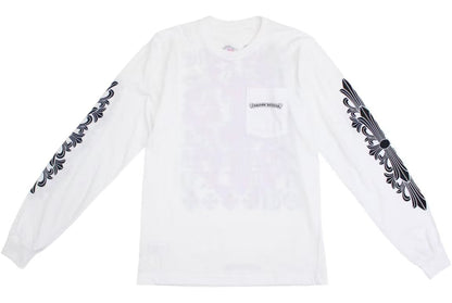 Chrome Hearts Eye Chart Dagger Longsleeve T-shirt White/Pink