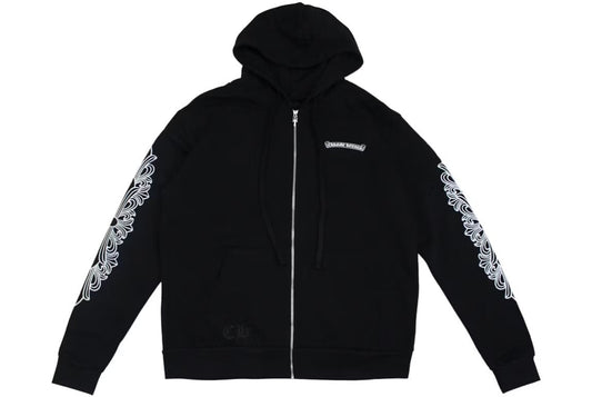 Chrome Hearts Eye Chart Dagger Zip-Up Hoodie Black