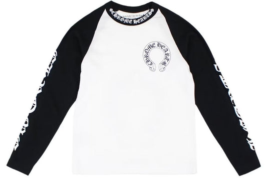 Chrome Hearts Horseshoe Baseball Shirt White/Black