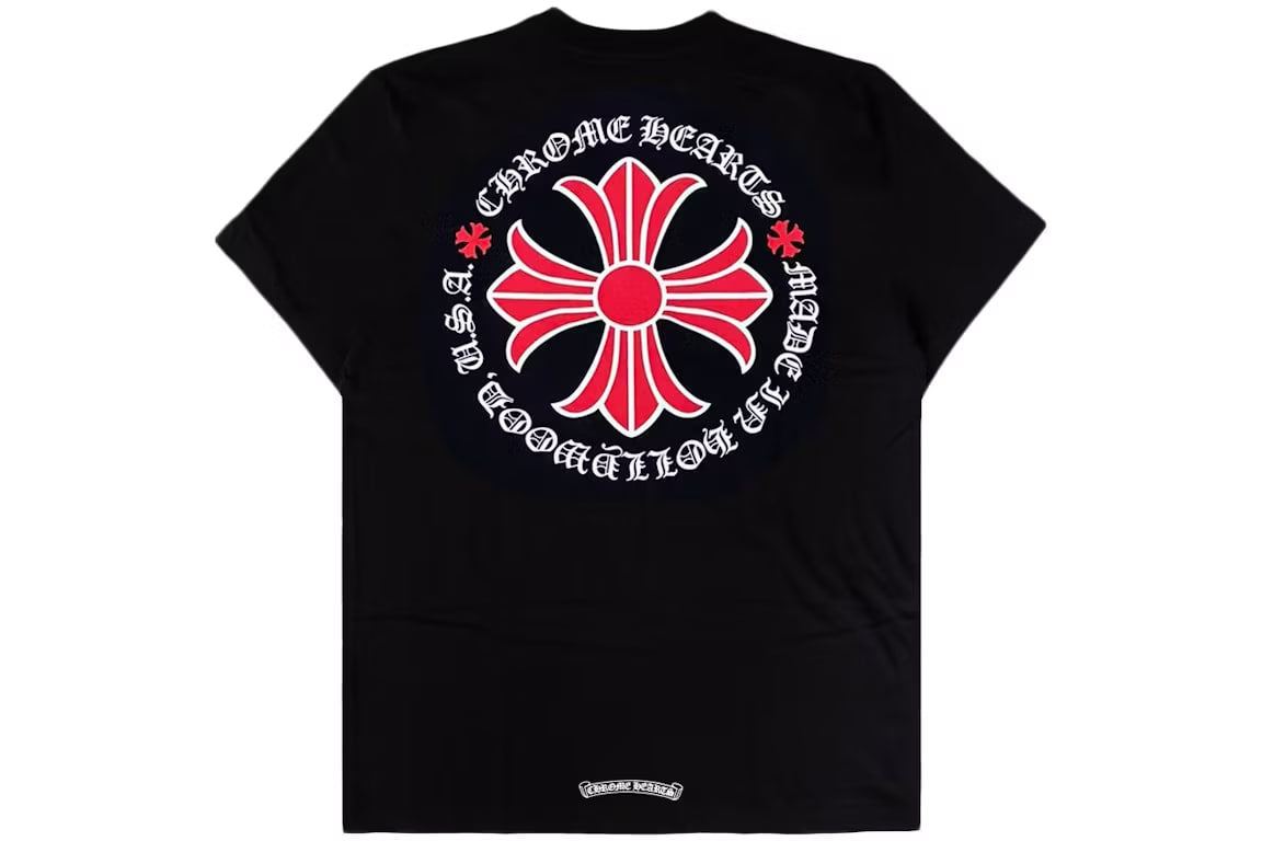 Chrome Hearts Made In Hollywood Plus Cross T-shirt Black/Red