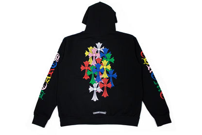 Chrome Hearts Multi Color Cross Cemetery Hoodie Black