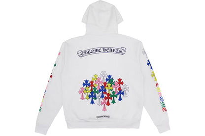 Chrome Hearts Multi Color Cross Hoodie White