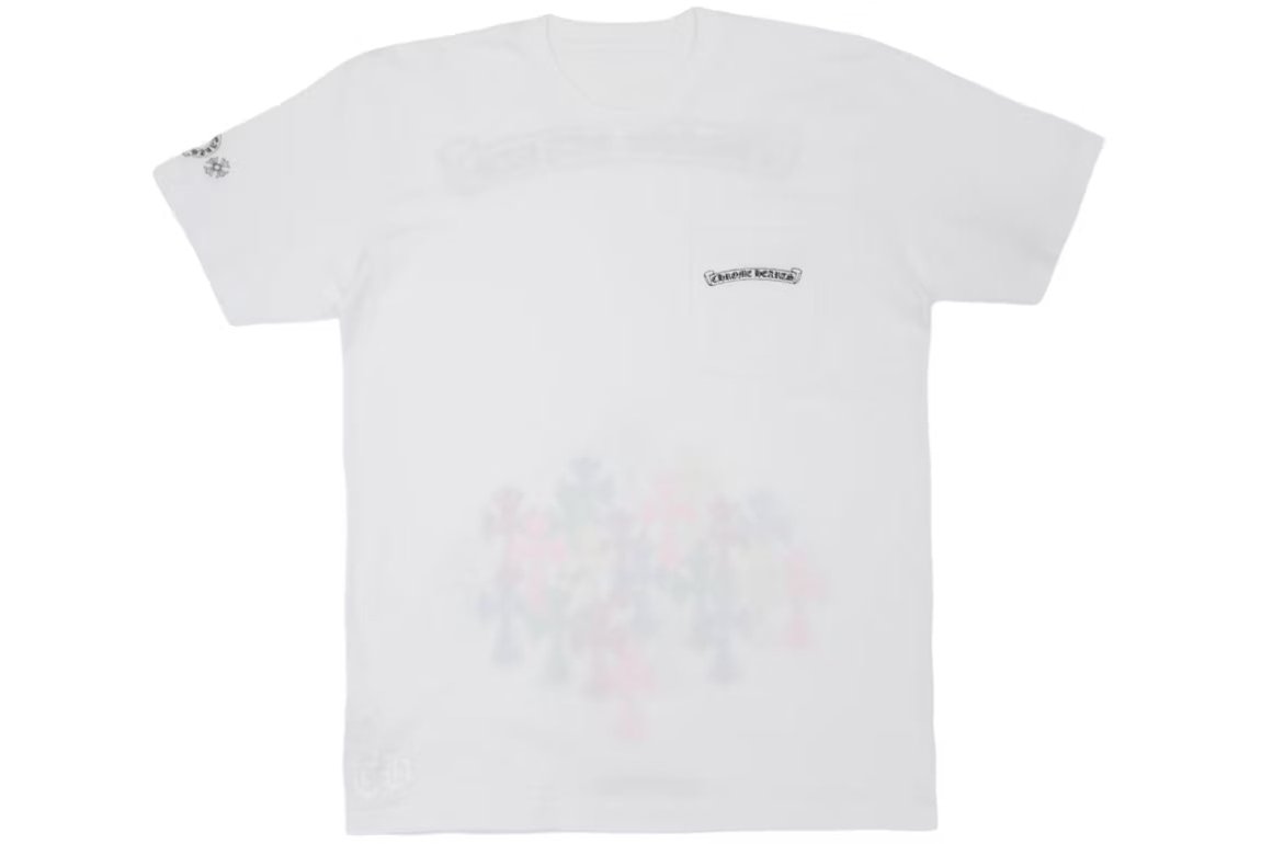 Chrome Hearts Multi Color Cross Cemetery T-shirt White