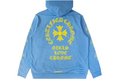 Chrome Hearts x Drake Girls Love Chrome Hoodie Light Blue