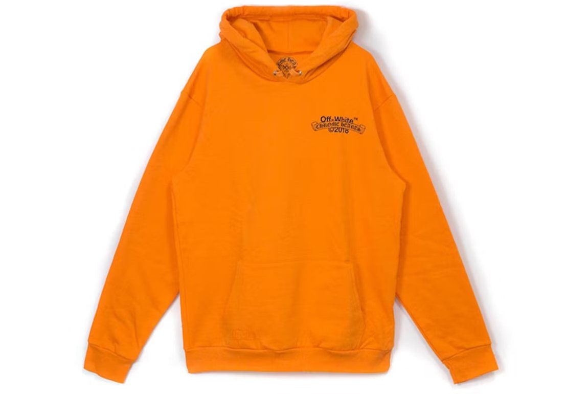 OFF-WHITE x Chrome Hearts 2018 Hoodie Orange/Black