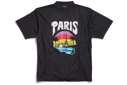 Balenciaga Paris Tropical T-shirt Medium Fit Black