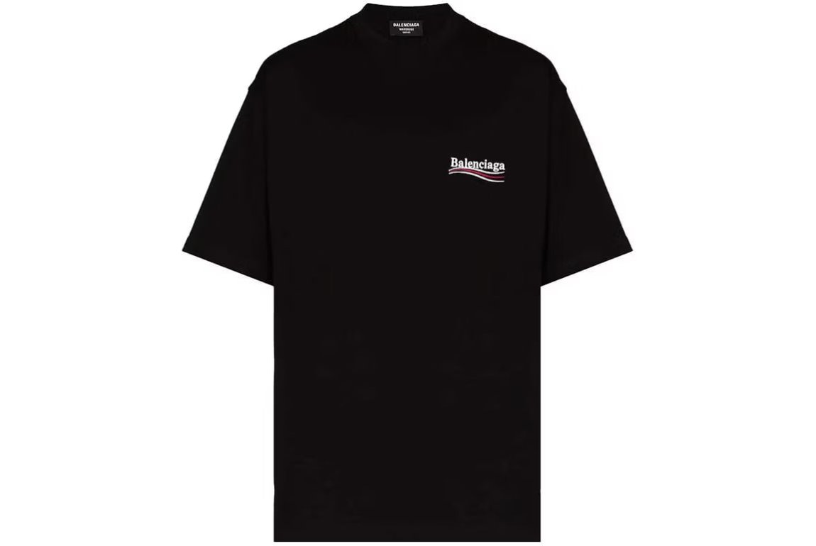 Balenciaga Political Campaign Large Fit T-shirt Black