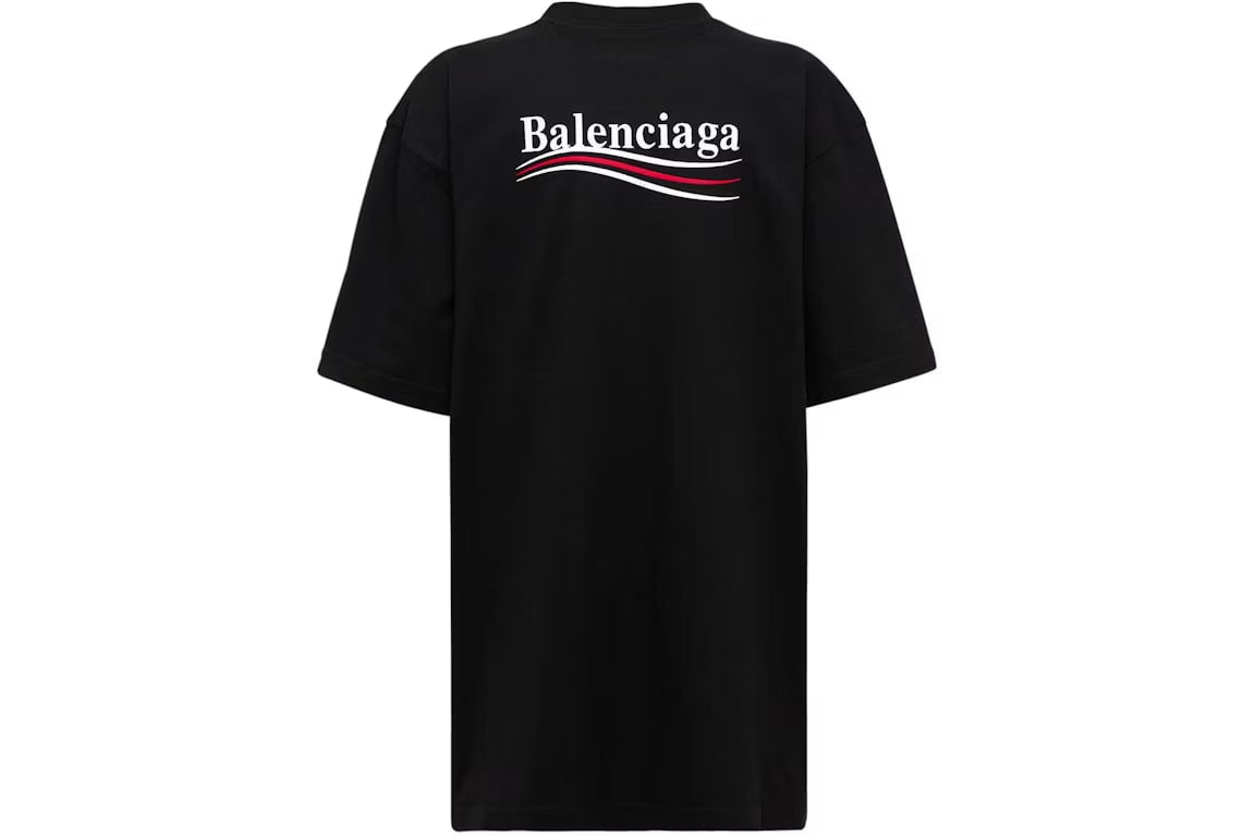 Balenciaga Political Campaign Large Fit T-shirt Black