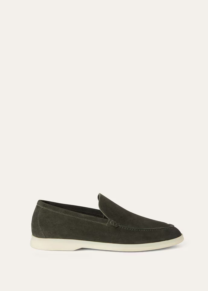 Loro Piana Summer Walk Loafers Suede  Mimetico