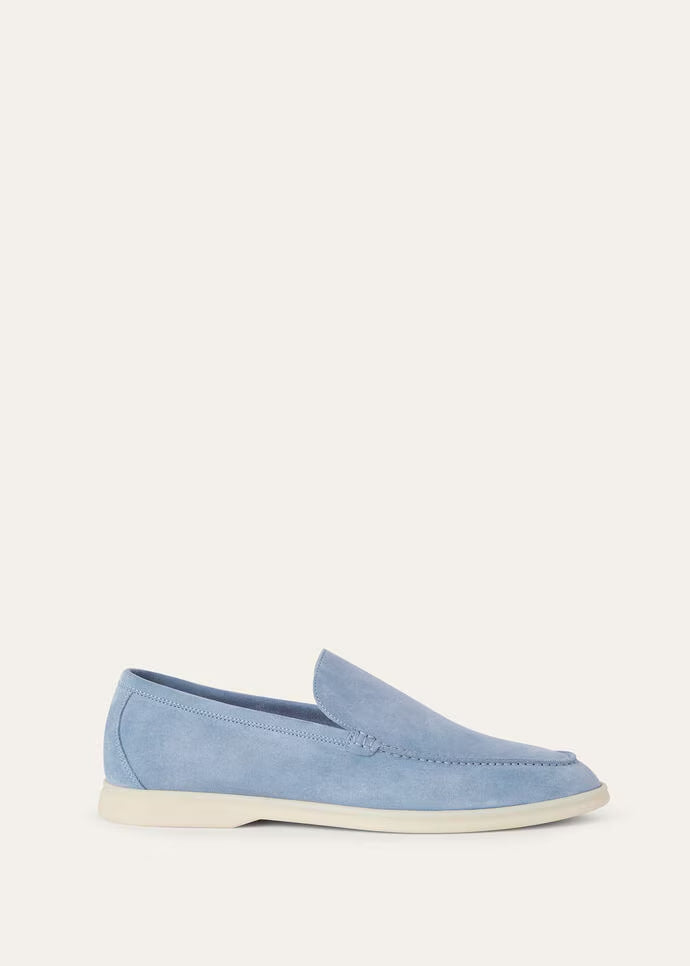 Loro Piana Summer Walk Loafers Suede Polvere