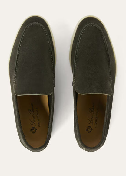 Loro Piana Summer Walk Loafers Suede  Mimetico