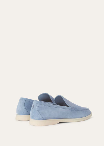 Loro Piana Summer Walk Loafers Suede Polvere