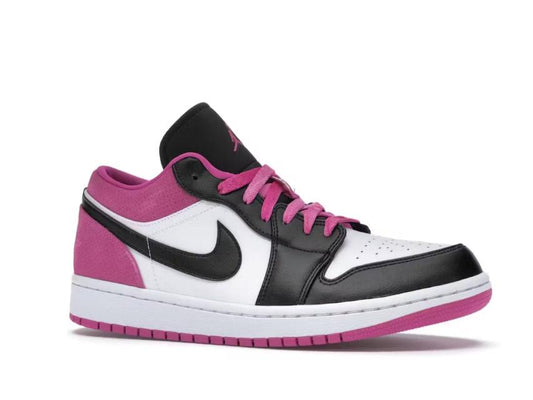 Air Jordan 1 Low Black Active Fuchsia