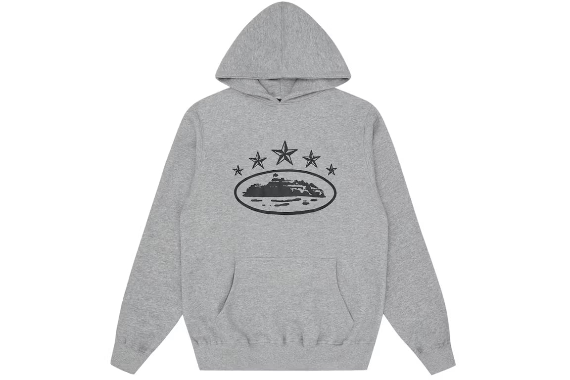 Corteiz 5Starz Alcatraz Hoodie Grey