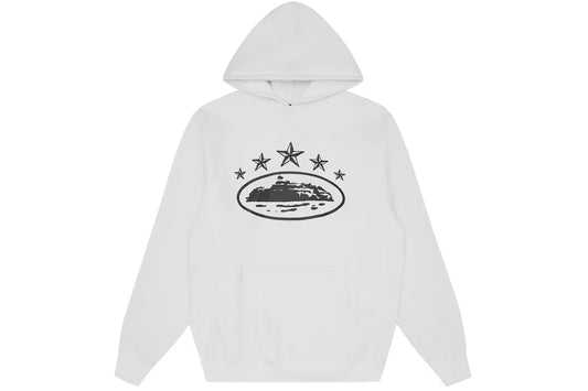 Corteiz 5Starz Alcatraz Hoodie White