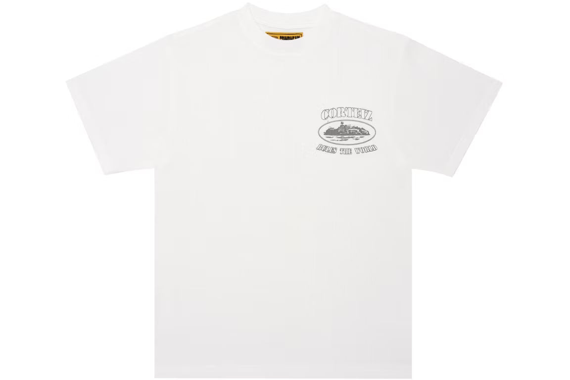 Corteiz Insignia Waffle T-Shirt White/Grey