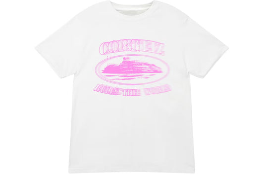 Corteiz Pink Blur Alcatraz T-Shirt White