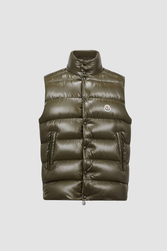 Tibb Down Gilet Men Olive Green