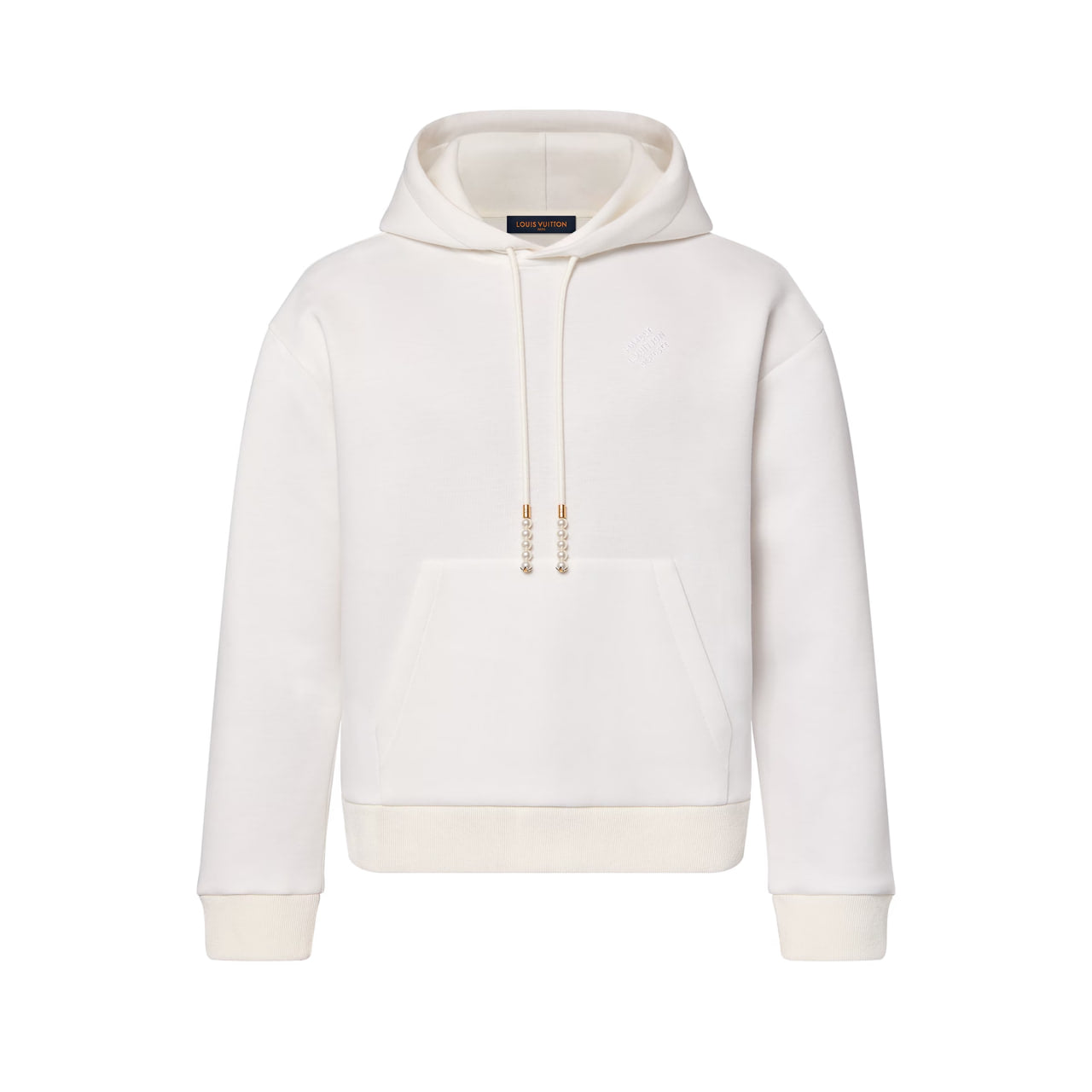 Louis Vuitton Embroidered Jersey Hoodie Ready To Wear White