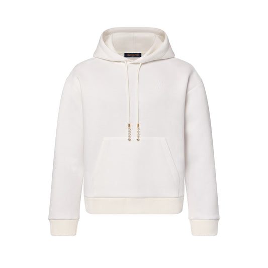 Louis Vuitton Embroidered Jersey Hoodie Ready To Wear White