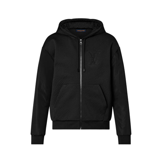 Louis Vuitton Hybrid Zipped Technical Cotton Hoodie Black