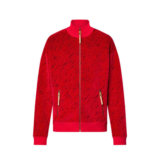 Louis Vuitton Jacquard Cotton Velvet Tracktop Red