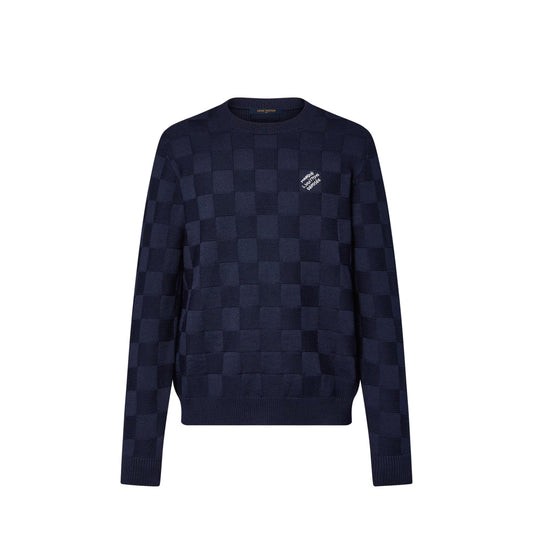 Louis Vuitton Damier Pullover With Pearl Signature Navy