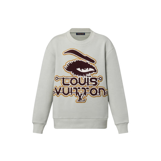 Louis Vuitton Embroidered Cotton Sweatshirt White