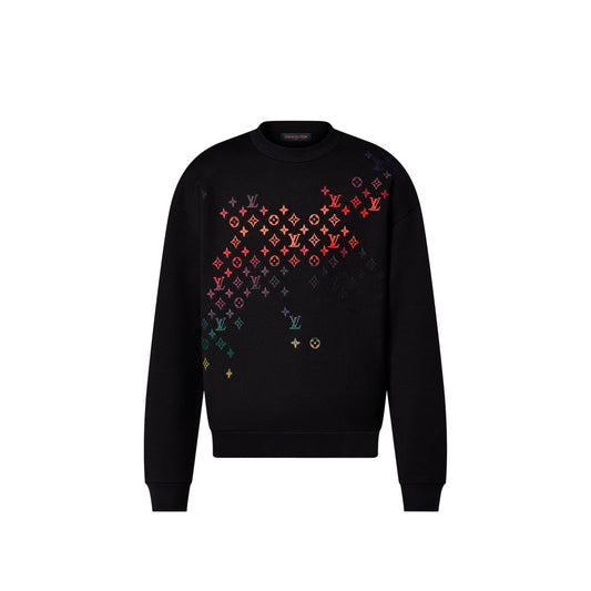 Louis Vuitton Embroidered Cotton Sweatshirt Black