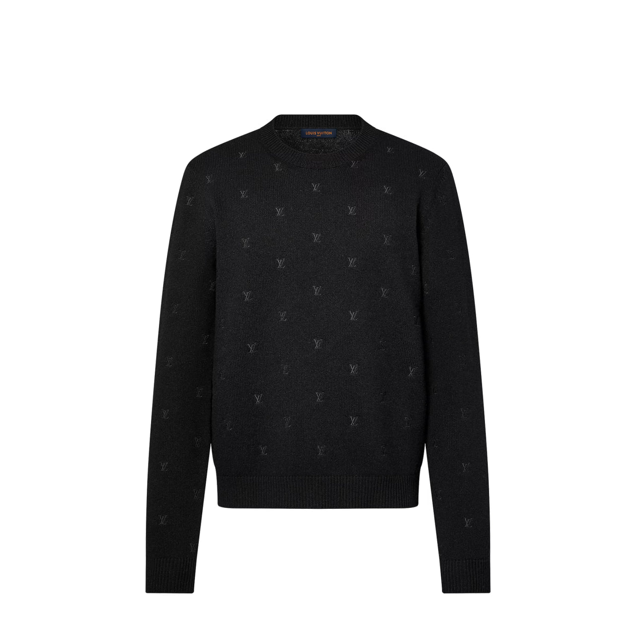 Louis Vuitton Embroidered Signature Merino Crewneck Black