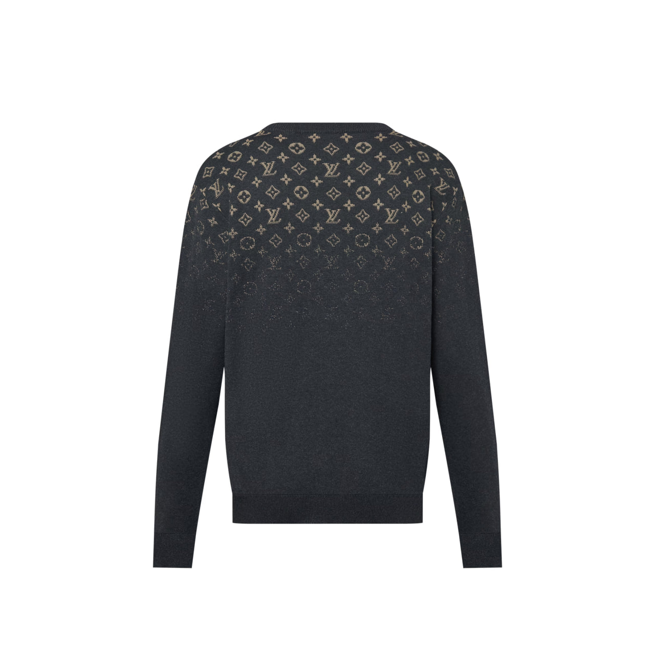 Louis Vuitton Gradient Cotton Crewneck For Men Dark Grey