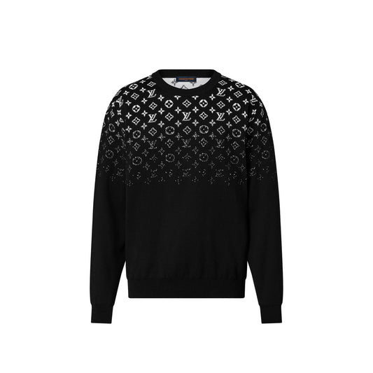 Louis Vuitton Gradient Cotton Crewneck For Men Black