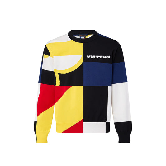 Louis Vuitton Jacquard Cotton Knit Crewneck Multicolor