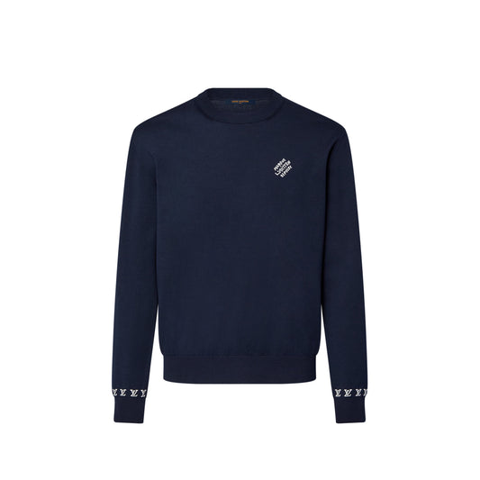 Louis Vuitton Signature Cotton Crewneck Navy