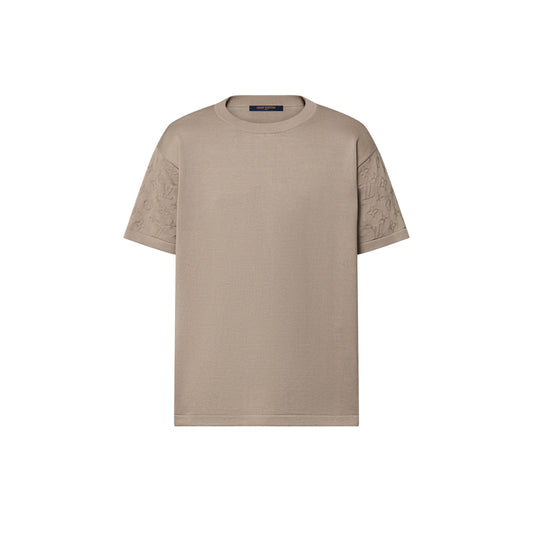 Louis Vuitton Short-Sleeved Cotton Crewneck Light Brown