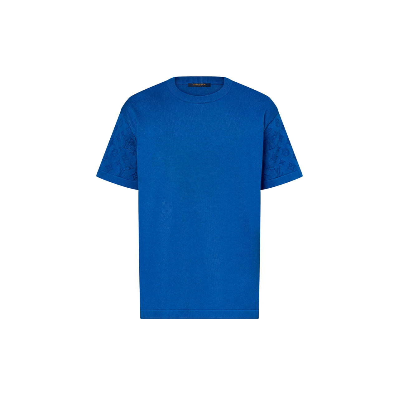 Louis Vuitton Short-Sleeved Signature Crewneck Blue