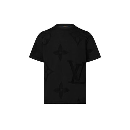 Louis Vuitton Monogram Short-Sleeved Cotton Crewneck Black