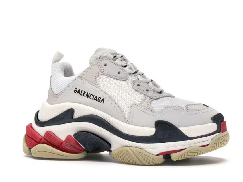 Balenciaga Triple S White/Red Women's