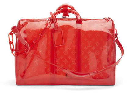 Louis Vuitton Keepall Bandouliere Monogram 50 Red