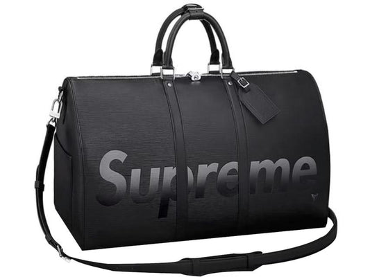 Louis Vuitton x Supreme Keepall Bandouliere Epi 55 Black