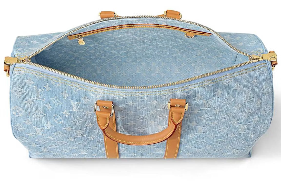 Louis Vuitton Keepall Bandouliere 45 Sky Blue Denim