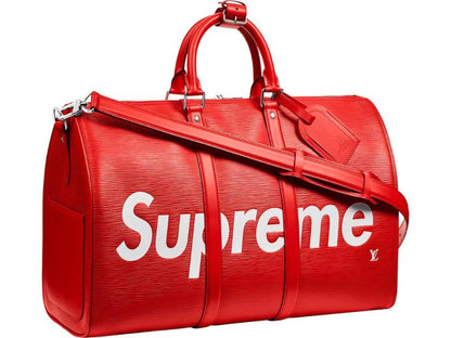 Louis Vuitton x Supreme Keepall Bandouliere Epi 45 Red