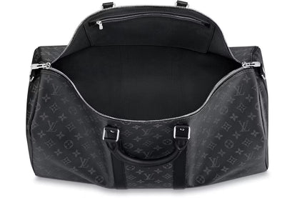 Louis Vuitton Keepall Bandouliere Monogram Eclipse 55 Black/Grey