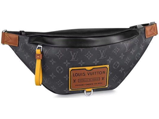 Louis Vuitton Discovery Bumbag Monogram Eclipse Gaston Label Savane Yellow